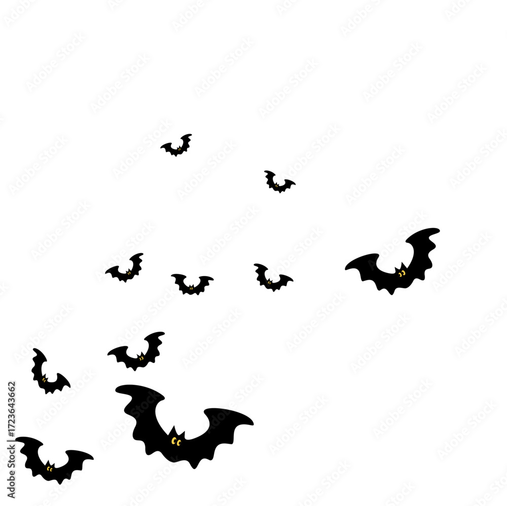 Naklejka premium Halloween Flying Bat Silhouette