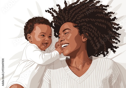 Loving mother and child Capturing the joy of children playing, sharing laughter, creating memories