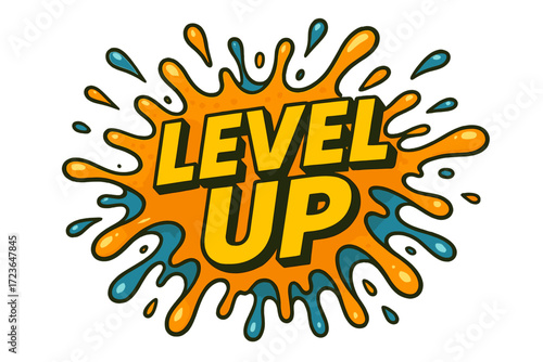 Level up gaming icon set. achievements, rewards cartoon icons collection