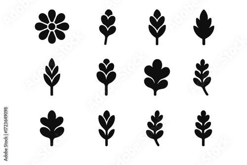 Lavender form stalk vector bloom icons rounded icon silhouette flower segments blossom