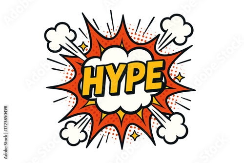 Comic style hype icon set. bright, exciting comic burst icons collection