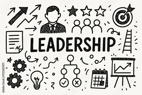Leadership linear icon set. teamwork, strategy, innovation icons line collection
