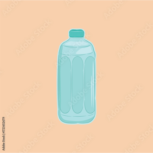 illustration of a bottle of water, soda water, sparkling water