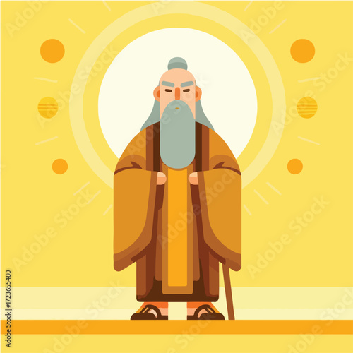 Wise Elder with Radiant Aura