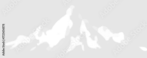 Dotted halftone waves. Abstract liquid shapes, wave effect dotted gradient texture waves isolated vector symbols set. Halftone graphic dots waves. Wave dotted halftone