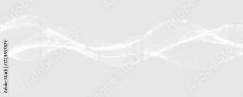 Dot white gray wave light technology texture background. Abstract big data digital concept.