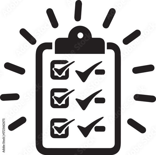 Vector art of checklist icon, representing tasks completed and todo list