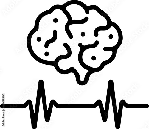 World Mental Health Day Vector with Brain and Awareness Ribbon