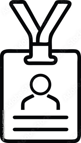 press pass outline icon