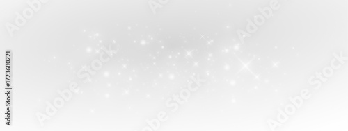 Disco glitter dust with sparkling magic, illuminated particles and bright confetti PNG for party invitations and design