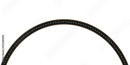 A Long winding and curved road, winding and curved road from a top view isolated from the background, illustration. Vector eps10	
