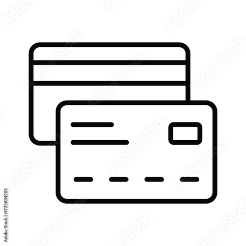 ATM card icon representing digital transactions and secure online shopping
