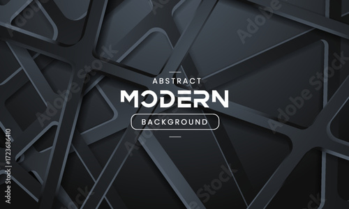 Abstract vector background of lines, black bionic wallpaper, many layers, abstraction composition, futuristic dark pattern
