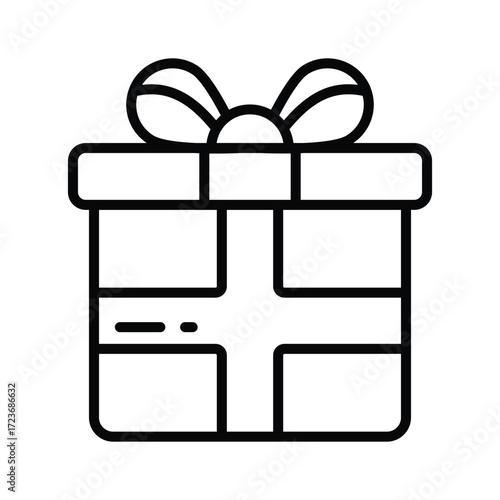 Creatively crafted gift box icon in flat style, presents, shopping discounts, and festive offers
