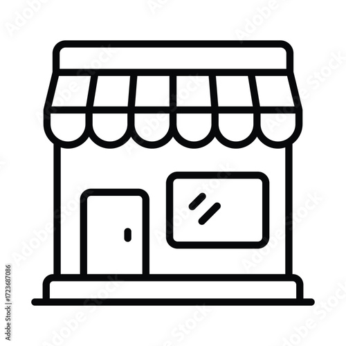 Shop building icon symbolizing retail, ecommerce, and marketplace stores