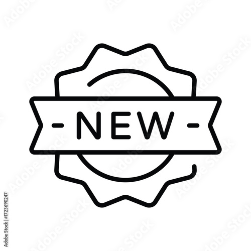 New arrival icon representing latest products, fashion, and ecommerce offers