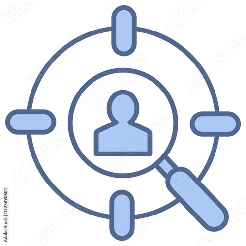 Target Audience Blue Icon