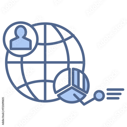 Geographic Blue Icon