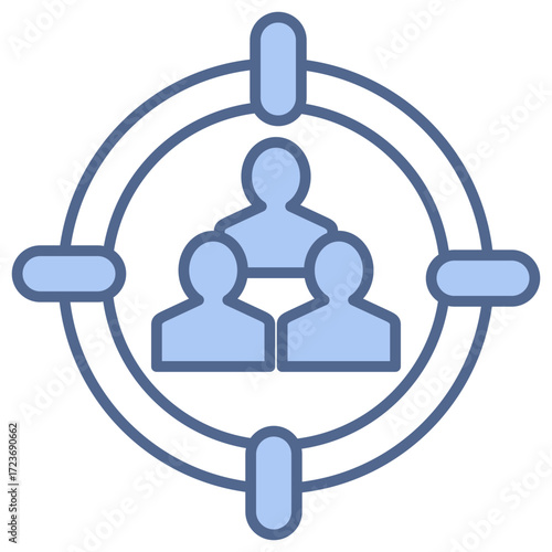 Target Audience Blue Icon