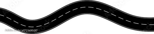Winding road, vector illustration of a curvy road