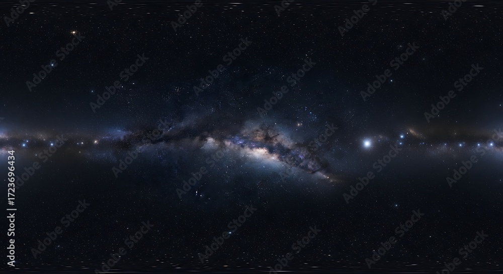 Fototapeta premium Panoramic view showcasing the Milky Way Galaxy in a star-studded expanse