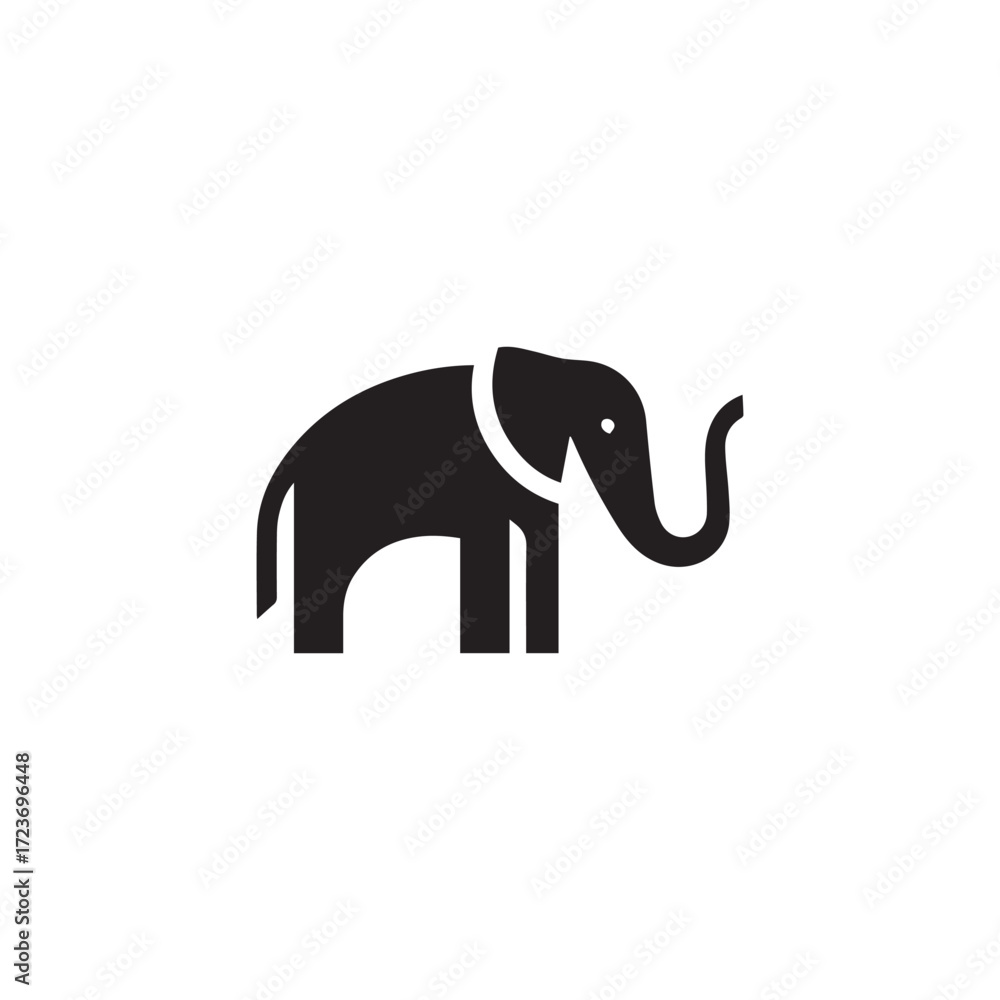 Fototapeta premium Geometric Elephant in Pure Form