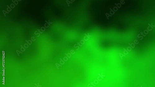 Animation green smoke on black background