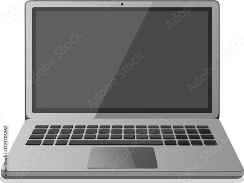 Wallpaper Mural Sleek metallic premium laptop mockup vector illustration scalable eps icon Torontodigital.ca