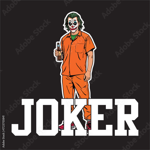 A vector illustration of Joker