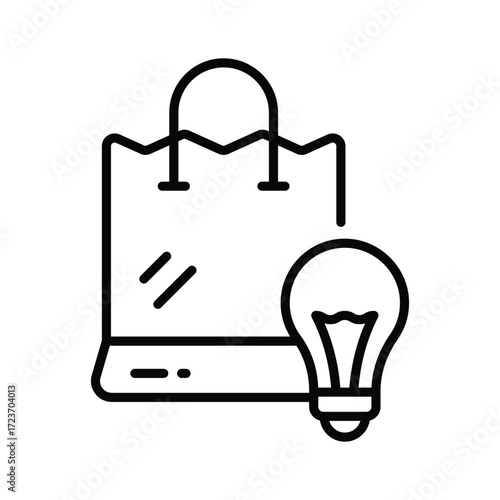 Creative shopping, online marketing, concept icon of shopping idea