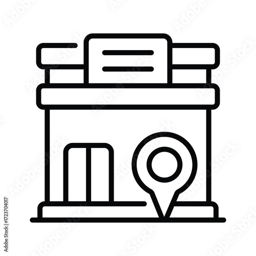 Take a look at this amazing icon of store location in modern style