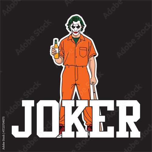 A vector illustration of Joker