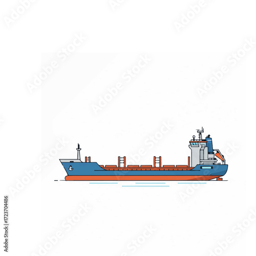 cargo ship in the sea