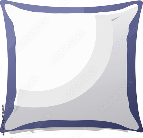 Realistic square pillow mockup with fabric folds vector illustration eps