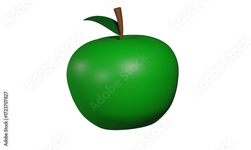 green apple isolated on white