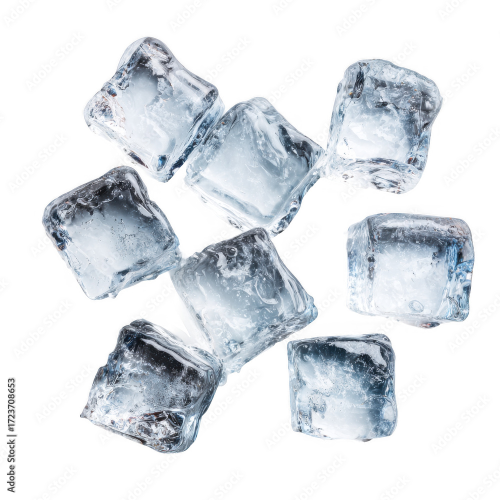 Obraz premium ice cubes [ Transparent Background PNG].