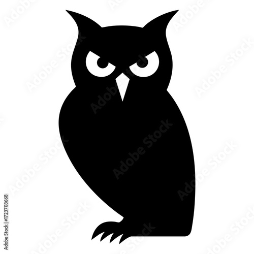 Halloween Owl Solid Illustration