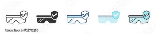 Safety Goggles Icon Set Multiple Style Collection