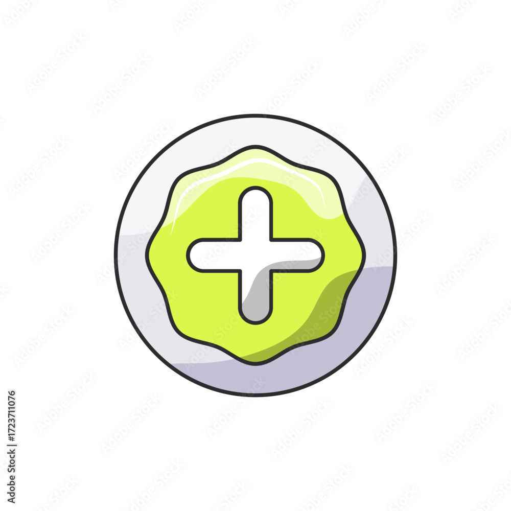 Obraz premium Add Circle Icon, Create and Confirm Action Outline Symbol