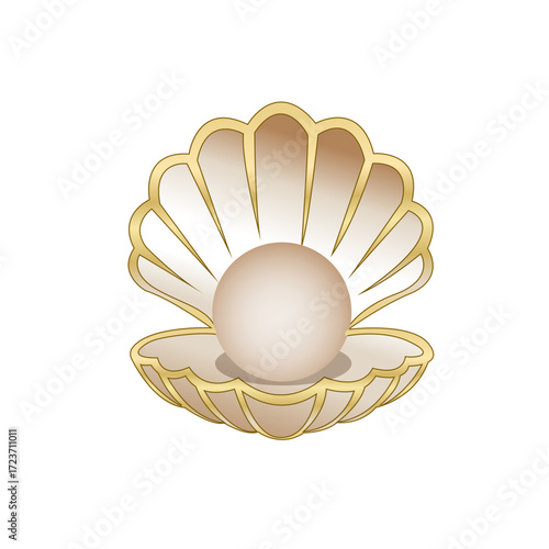 Pearl in a Shell vector design