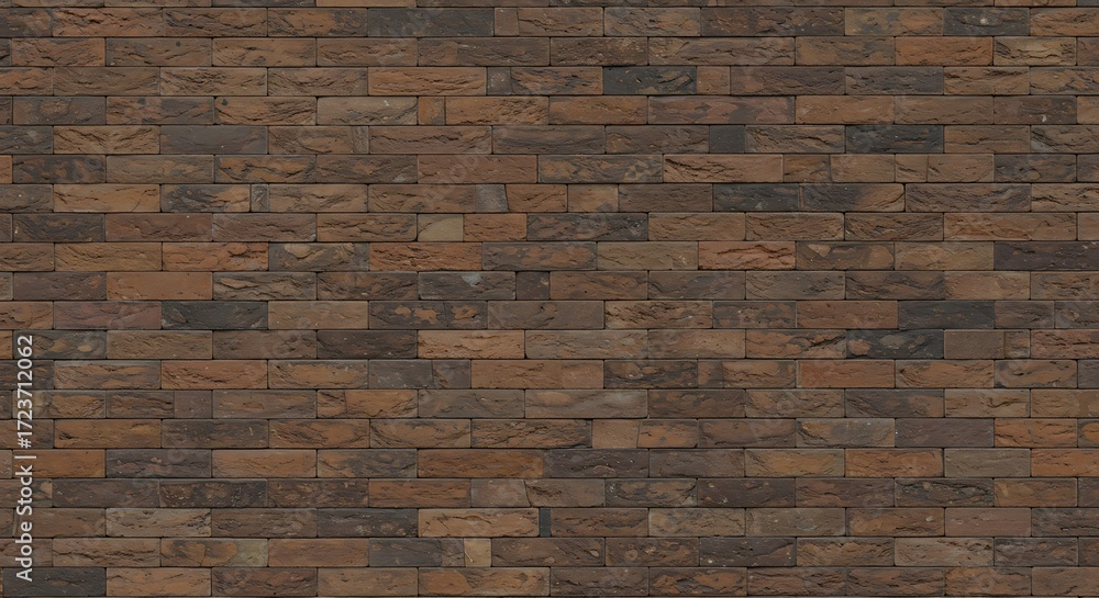 Obraz premium Beautiful brown block brick wall seamless pattern texture background.
