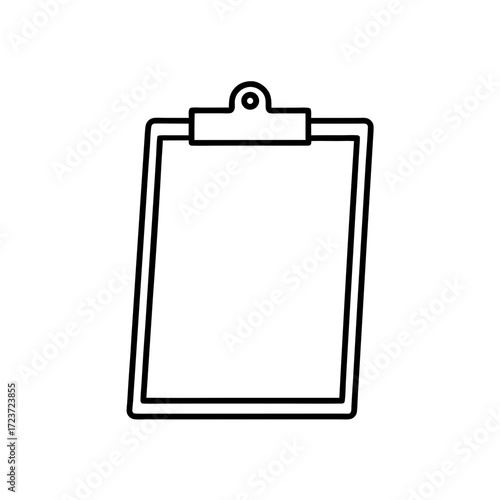 Simple clipboard outline on transparent background