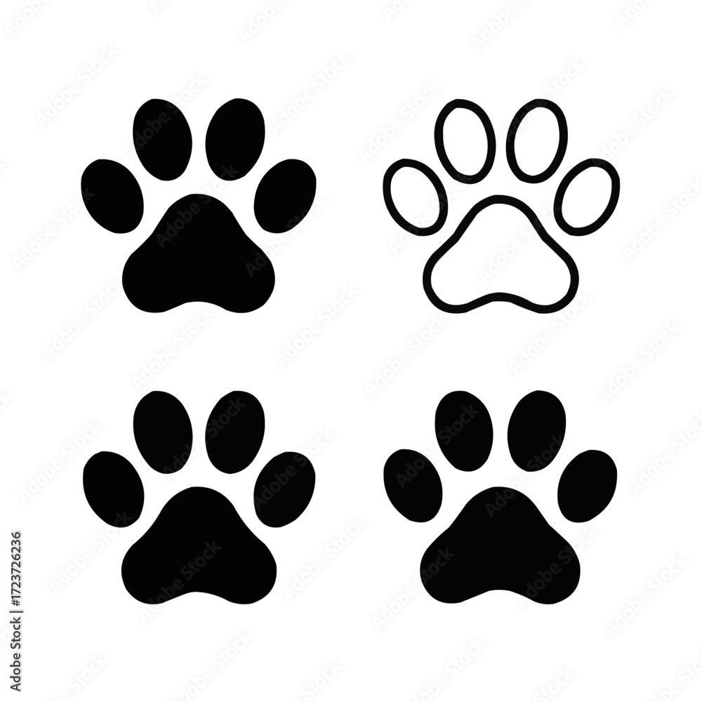 Fototapeta premium paw print icon
