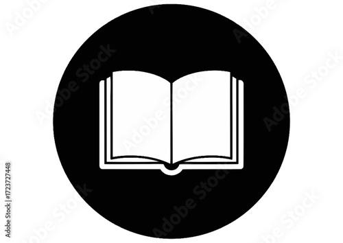Stylized open book on a light background, vector illustration 