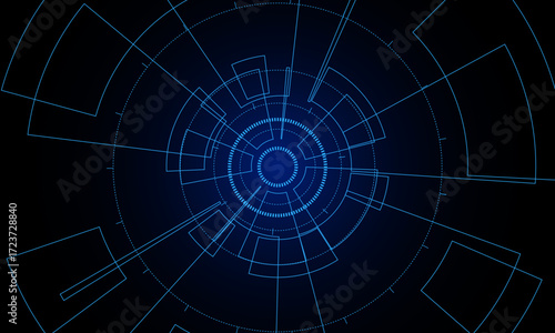 Sci fi futuristic user interface, HUD, Technology abstract background , Vector illustration