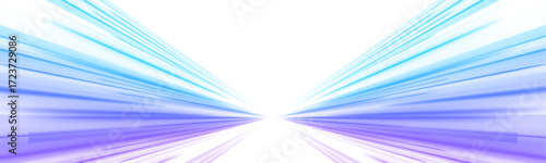 Abstract background in blue and purple neon glow colors, with speed lines and curve motion effects. The dynamic design represents futuristic power and flow. Vector image in PNG.