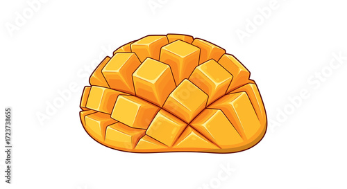 Juicy Mango Slice: A Tropical Delightful and Mouthwatering Fruit