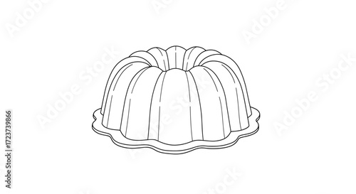 Classic Ring Cake Outline: Ready for Your Creative Color