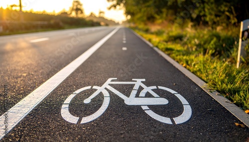 Bike lane at sunrise
