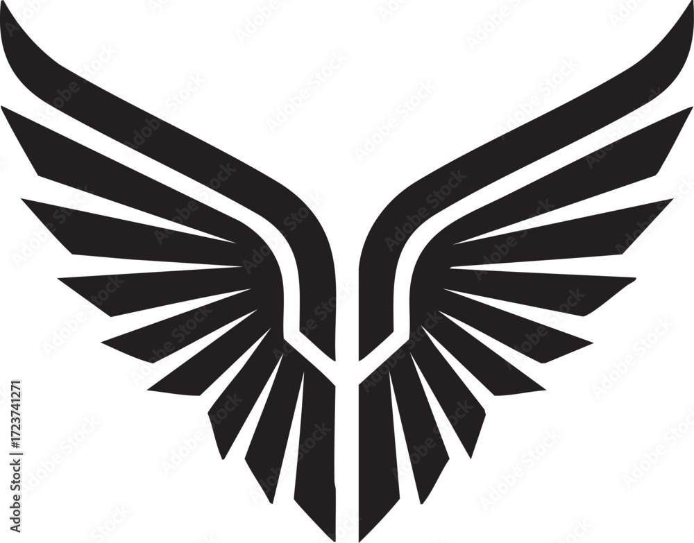 Fototapeta premium Abstract Geometric Eagle Wings Logo